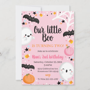 Ghost Halloween Birthday nodigt Spooktacular Party Kaart