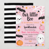 Ghost Halloween Birthday nodigt Spooktacular Party Kaart (Voorkant / Achterkant)