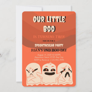 Ghost Halloween Birthday nodigt Spooktacular Party Kaart