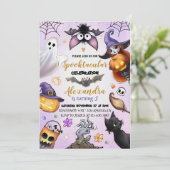 Ghost Halloween Birthday nodigt Spooktacular Party Kaart (Staand voorkant)