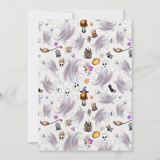 Ghost Halloween Birthday nodigt Spooktacular Party Kaart (Achterkant)