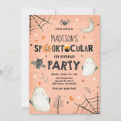 Ghost Halloween Birthday Party Spooktacular Party Kaart (Voorkant)