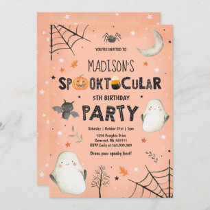 Ghost Halloween Birthday Party Spooktacular Party Kaart