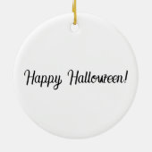 Ghost Halloween Black White oranje boo Keramisch Ornament (Achterkant)