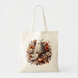Ghost Halloween Boek Canvas tas, Boekachtige Gesch Tote Bag