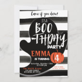 Ghost Halloween Boothday Party Birthday Invitation Kaart (Voorkant)