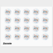 Ghost Halloween Boy Baby shower Custom Bedankt Ronde Sticker (Vel)