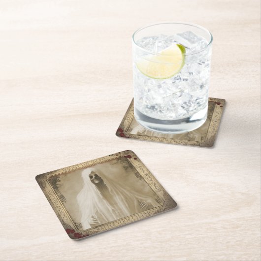  Ghost Halloween Creepy Kartonnen Onderzetters (Insitu)