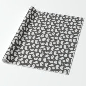 Ghost Halloween Dark Spooky Wrapping Paper Cadeaupapier (Uitgerold)