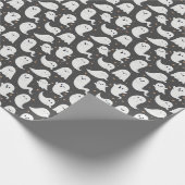 Ghost Halloween Dark Spooky Wrapping Paper Cadeaupapier (Hoek)