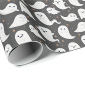 Ghost Halloween Dark Spooky Wrapping Paper Cadeaupapier (Rol Hoek)