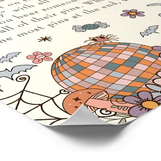 Ghost Halloween "Don't Say Baby" Baby shower spel Poster (Hoek)