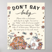 Ghost Halloween "Don't Say Baby" Baby shower spel Poster (Voorkant)