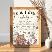 Ghost Halloween "Don't Say Baby" Baby shower spel Poster