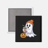 Ghost Halloween Drink Coffee Ghost Ice Coffee P Magneet (Voorkant / Achterkant)