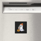 Ghost Halloween Drink Coffee Ghost Ice Coffee P Magneet (Insitu (Vaatwasser))