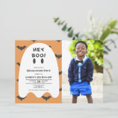 Ghost Halloween elk jaar Fotodag Kaart (Staand voorkant)