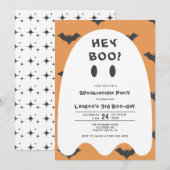 Ghost Halloween elk jaar uitnodiging voor geboorte (Voorkant / Achterkant)