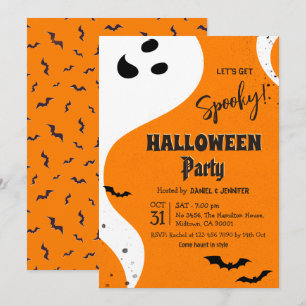 Ghost Halloween-feest, laten we griezelig worden O Kaart