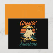 Ghost Halloween Feestdagenkaart (Voorkant / Achterkant)