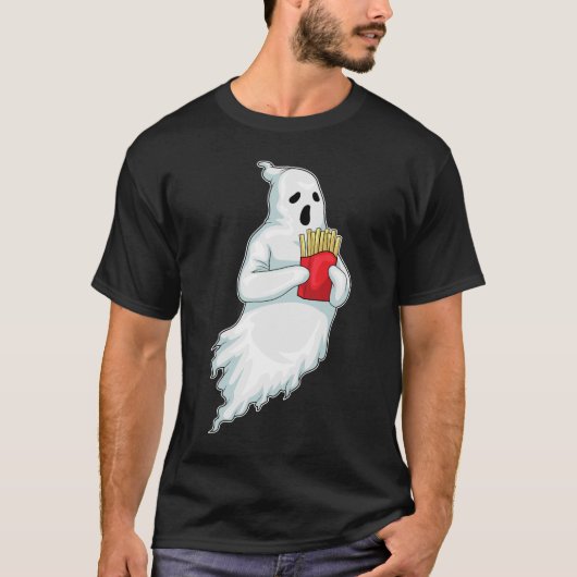 Ghost Halloween friet T-shirt (Voorkant)