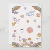 Ghost Halloween Groovy Verjaardag Let's Go Ghouls Kaart (Achterkant)