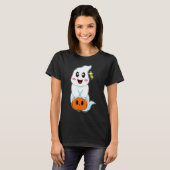 Ghost Halloween Handtas Pompoen T-shirt (Voorkant volledig)