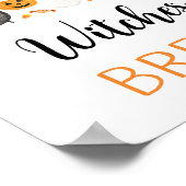 Ghost Halloween Heksen Brew Drinken Teken Poster (Hoek)