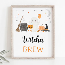 Ghost Halloween Heksen Brew Drinken Teken Poster
