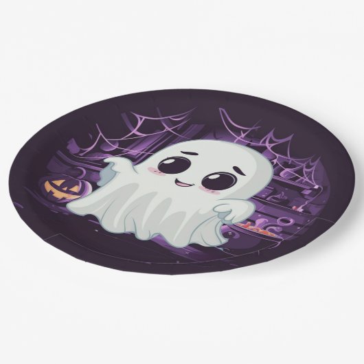Ghost Halloween Illustratie Papier Bord (Gekanteld)