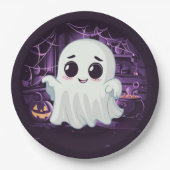 Ghost Halloween Illustratie Papier Bord (Voorkant)