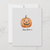 Ghost Halloween Kaart Waterverf Family personalise (Achterkant)