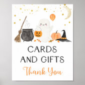 Ghost Halloween Kaarten & Gifts Party Sign Poster (Voorkant)