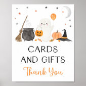Ghost Halloween Kaarten & Gifts Party Sign Poster (Voorkant)
