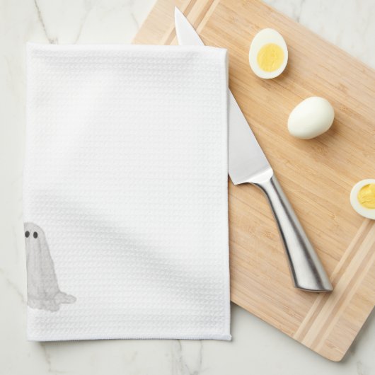 Ghost Halloween Keukenhanddoek (Quarter Fold)