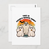 Ghost Halloween kostuum Grappig boek Briefkaart (Voorkant / Achterkant)