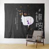 Ghost Halloween Little Boo Baby shower Backdrop Wandkleed (In Situ (horizontaal))