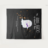 Ghost Halloween Little Boo Baby shower Backdrop Wandkleed (Voorkant (horizontaal))