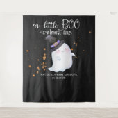Ghost Halloween Little Boo Baby shower Backdrop Wandkleed (Voorkant)