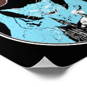Ghost Halloween Meow Cat Friend Rock Ghost Poster (Hoek)