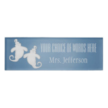 Ghost Halloween Name Tag