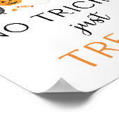 Ghost Halloween No Tricks behandelt alleen gebaren Poster (Hoek)