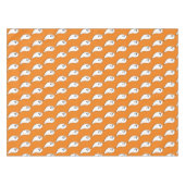 Ghost Halloween oranje wit schattig patroon Tafelkleed (Voorkant (Horizontaal))