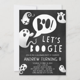 Ghost Halloween Party Invitation - Lets Boogie Kaart