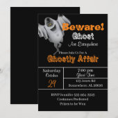 Ghost Halloween Party Kaart (Voorkant / Achterkant)