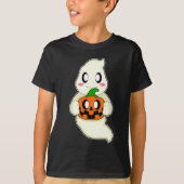 Ghost Halloween Pumpkin T-shirt (Voorkant)