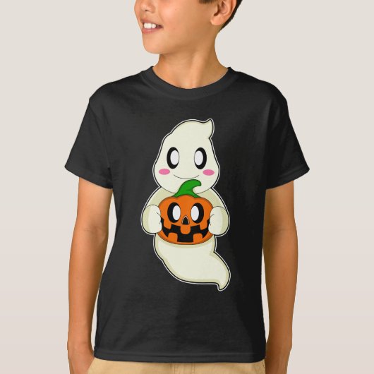 Ghost Halloween Pumpkin T-shirt (Voorkant)