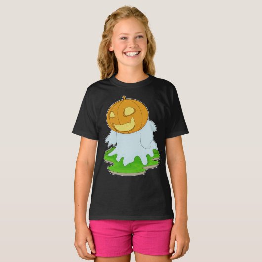 Ghost Halloween Pumpkin T-shirt (Voorkant volledig)