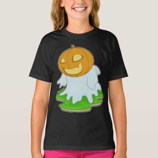 Ghost Halloween Pumpkin T-shirt (Voorkant)