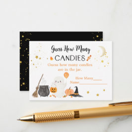 Ghost Halloween raad hoeveel Snoepjes er spelen Informatiekaartje